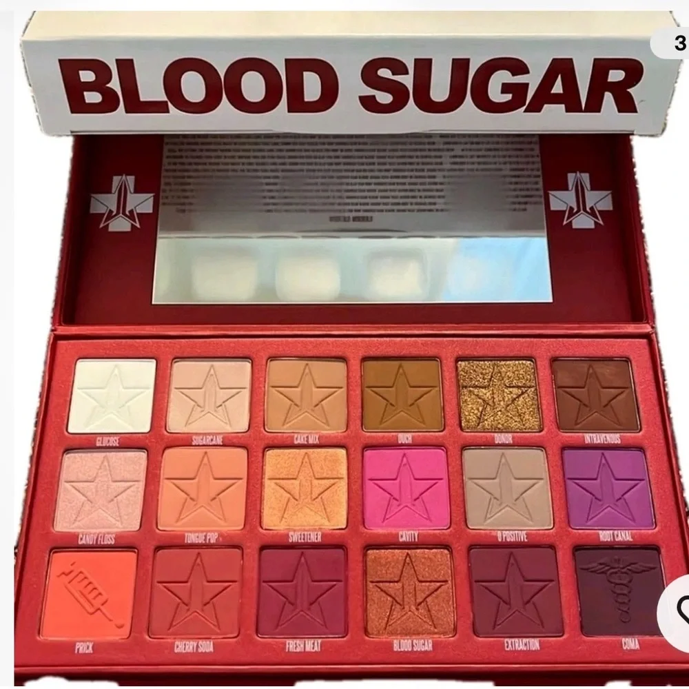 Jeffree Star Blood Sugar Palette - Red and Pink Tones